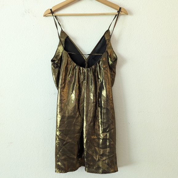 NWT Free People Twist Of Gold Mini Dress - Picture 7 of 11